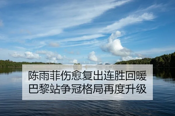 陈雨菲伤愈复出连胜回暖 巴黎站争冠格局再度升级
